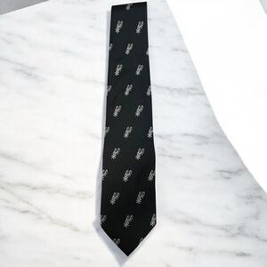 San Antonio Spurs NBA Black Silk Tie Men's Basketball Logo Necktie 4” Wide